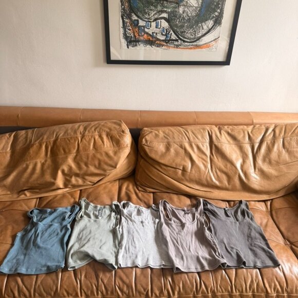 Skims Cotton Rib Tank in Mineral - Picture 3 of 3